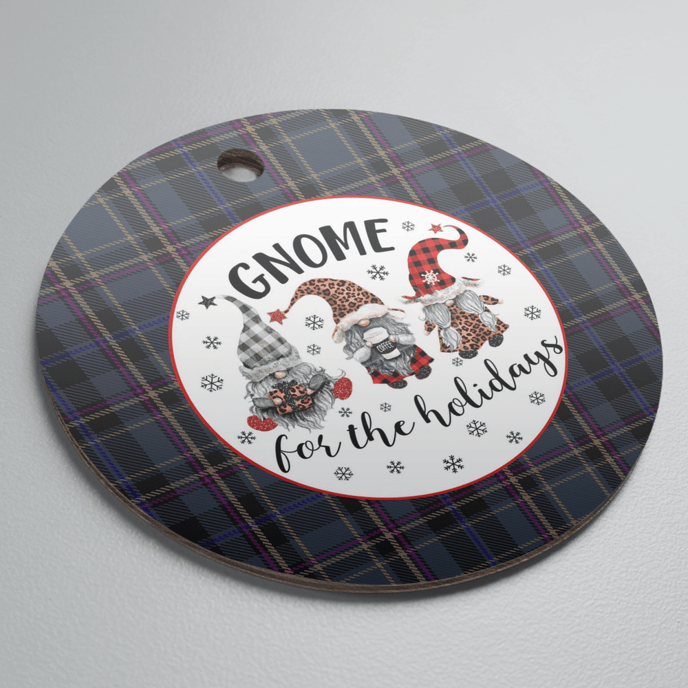 Clan Conway Tartan Tartan Crest Gnome Round Ceramic Ornament QO95 Conway Tartan Tartan Christmas