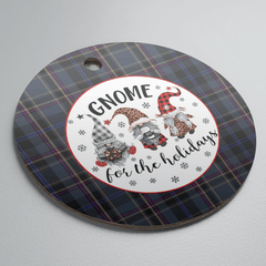 Clan Conway Tartan Tartan Crest Gnome Round Ceramic Ornament QO95 Conway Tartan Tartan Christmas