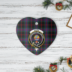 Clan Nairn Tartan Crest Heart Ceramic Ornament OI15 Nairn Tartan Tartan Christmas