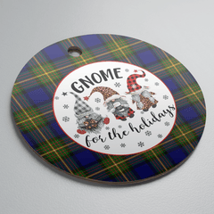 Clan Muir Tartan Tartan Crest Gnome Round Ceramic Ornament EY37 Muir Tartan Tartan Christmas