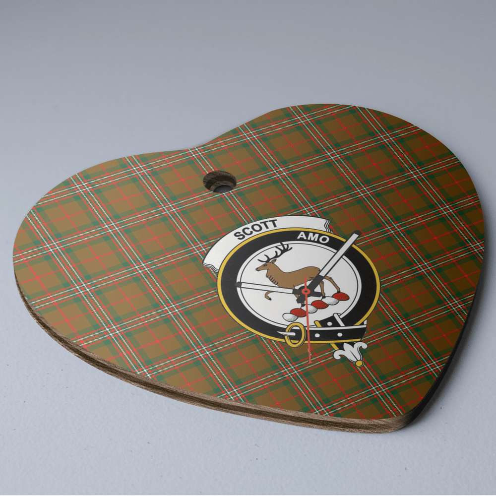 Clan Scott Brown Modern Tartan Crest Heart Ceramic Ornament VW70 Scott Brown Modern Tartan Tartan Christmas