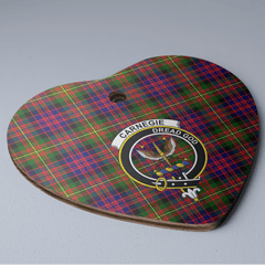 Clan Carnegie Modern Tartan Crest Heart Ceramic Ornament HY42 Carnegie Modern Tartan Tartan Christmas