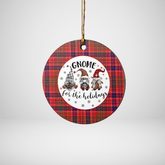 Clan Lumsden Modern Tartan Tartan Crest Gnome Round Ceramic Ornament YI59 Lumsden Modern Tartan Tartan Christmas