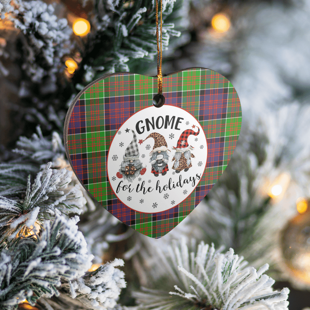 Clan MacDonald of Clanranald Tartan Tartan Crest Gnome Heart Ceramic Ornament AB52 MacDonald of Clanranald Tartan Tartan Christmas