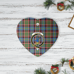 Clan Stirling (of Cadder-Present Chief) Tartan Crest Heart Ceramic Ornament HP71 Stirling (of Cadder-Present Chief) Tartan Tartan Christmas