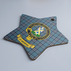 Clan Earl of St Andrews Tartan Crest Star Ceramic Ornament BP90 Earl of St Andrews Tartan Tartan Christmas