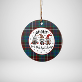 Clan Fraser Hunting Ancient Tartan Tartan Crest Gnome Round Ceramic Ornament FX32 Fraser Hunting Ancient Tartan Tartan Christmas