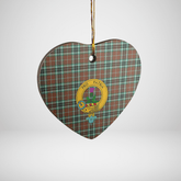 Clan Thomson Hunting Modern Tartan Crest Heart Ceramic Ornament HK54 Thomson Hunting Modern Tartan Tartan Christmas