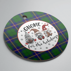 Clan Carmichael Modern Tartan Tartan Crest Gnome Round Ceramic Ornament NF53 Carmichael Modern Tartan Tartan Christmas