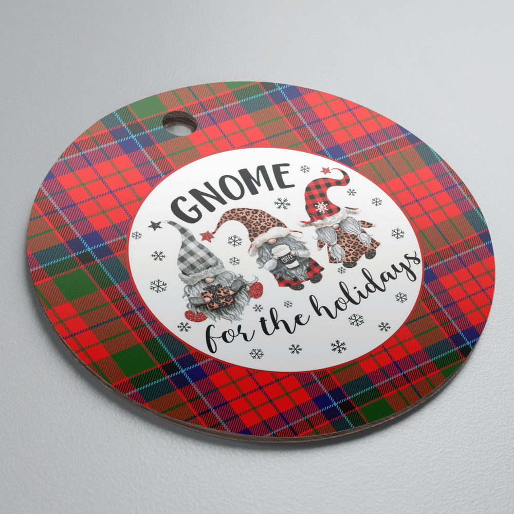 Clan Nicolson Modern Tartan Tartan Crest Gnome Round Ceramic Ornament IA58 Nicolson Modern Tartan Tartan Christmas
