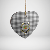 Clan Douglas Grey Modern Tartan Crest Heart Ceramic Ornament CK60 Douglas Grey Modern Tartan Tartan Christmas