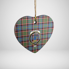 Clan Stirling (of Cadder-Present Chief) Tartan Crest Heart Ceramic Ornament HP71 Stirling (of Cadder-Present Chief) Tartan Tartan Christmas
