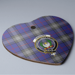 Clan Kinnaird Tartan Crest Heart Ceramic Ornament FU98 Kinnaird Tartan Tartan Christmas