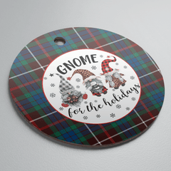 Clan Fraser Hunting Ancient Tartan Tartan Crest Gnome Round Ceramic Ornament FX32 Fraser Hunting Ancient Tartan Tartan Christmas