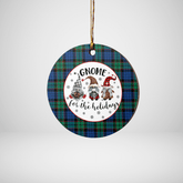Clan Fletcher Ancient Tartan Tartan Crest Gnome Round Ceramic Ornament CT26 Fletcher Ancient Tartan Tartan Christmas