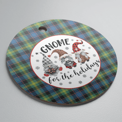 Clan Watson Ancient Tartan Tartan Crest Gnome Round Ceramic Ornament HL36 Watson Ancient Tartan Tartan Christmas