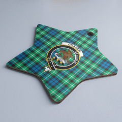 Clan Graham of Montrose Ancient Tartan Crest Star Ceramic Ornament MJ66 Graham of Montrose Ancient Tartan Tartan Christmas