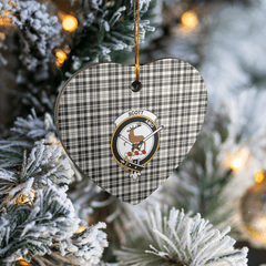 Clan Scott Black & White Ancient Tartan Crest Heart Ceramic Ornament RV29 Scott Black & White Ancient Tartan Tartan Christmas