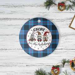 Clan MacKay Blue Tartan Tartan Crest Gnome Round Ceramic Ornament OW26 MacKay Blue Tartan Tartan Christmas