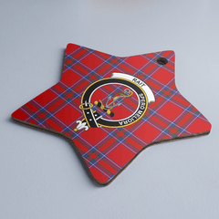 Clan Rait Inverness Tartan Crest Star Ceramic Ornament VF65 Rait Inverness Tartan Tartan Christmas