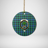 Clan Mowat Tartan Crest Round Ceramic Ornament GB76 Mowat Tartan Tartan Christmas