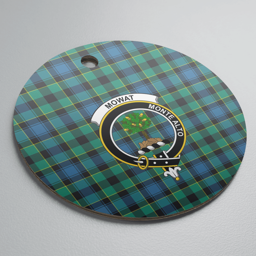 Clan Mowat Tartan Crest Round Ceramic Ornament GB76 Mowat Tartan Tartan Christmas