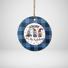 Clan MacKay Blue Tartan Tartan Crest Gnome Round Ceramic Ornament OW26 MacKay Blue Tartan Tartan Christmas