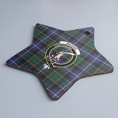 Clan MacRae Hunting Modern Tartan Crest Star Ceramic Ornament DD38 MacRae Hunting Modern Tartan Tartan Christmas