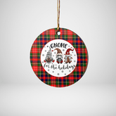 Clan Christie Tartan Tartan Crest Gnome Round Ceramic Ornament NZ90 Christie Tartan Tartan Christmas