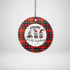 Clan Christie Tartan Tartan Crest Gnome Round Ceramic Ornament NZ90 Christie Tartan Tartan Christmas