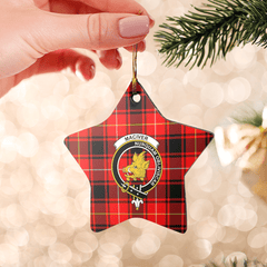 Clan MacIver Modern Tartan Crest Star Ceramic Ornament XF99 MacIver Modern Tartan Tartan Christmas