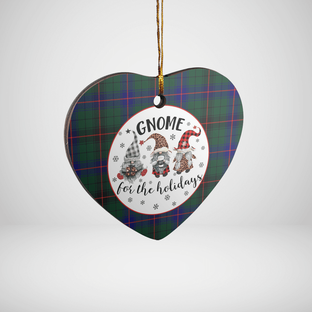 Clan Davidson Modern Tartan Tartan Crest Gnome Heart Ceramic Ornament NF97 Davidson Modern Tartan Tartan Christmas