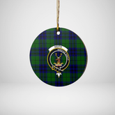 Clan Keith Modern Tartan Crest Round Ceramic Ornament XX87 Keith Modern Tartan Tartan Christmas