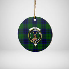 Clan Keith Modern Tartan Crest Round Ceramic Ornament XX87 Keith Modern Tartan Tartan Christmas