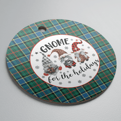 Clan Ogilvie Hunting Ancient Tartan Tartan Crest Gnome Round Ceramic Ornament QO17 Ogilvie Hunting Ancient Tartan Tartan Christmas