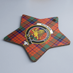 Clan Nicolson Ancient Tartan Crest Star Ceramic Ornament MO68 Nicolson Ancient Tartan Tartan Christmas
