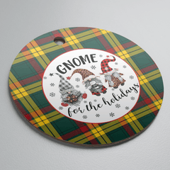 Clan MacMillan Old Modern Tartan Tartan Crest Gnome Round Ceramic Ornament NW15 MacMillan Old Modern Tartan Tartan Christmas