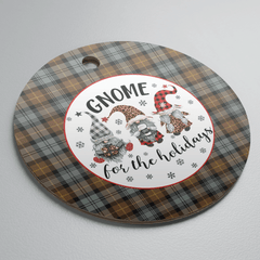 Clan Gordon Weathered Tartan Tartan Crest Gnome Round Ceramic Ornament OC50 Gordon Weathered Tartan Tartan Christmas