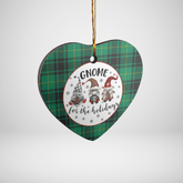 Clan MacArthur Ancient Tartan Tartan Crest Gnome Heart Ceramic Ornament PY87 MacArthur Ancient Tartan Tartan Christmas