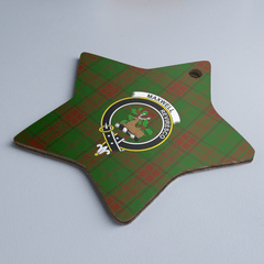 Clan Maxwell Hunting Tartan Crest Star Ceramic Ornament AK73 Maxwell Hunting Tartan Tartan Christmas