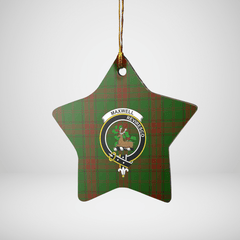 Clan Maxwell Hunting Tartan Crest Star Ceramic Ornament AK73 Maxwell Hunting Tartan Tartan Christmas