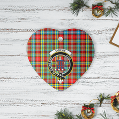 Clan Ogilvie Tartan Crest Heart Ceramic Ornament PQ36 Ogilvie Tartan Tartan Christmas