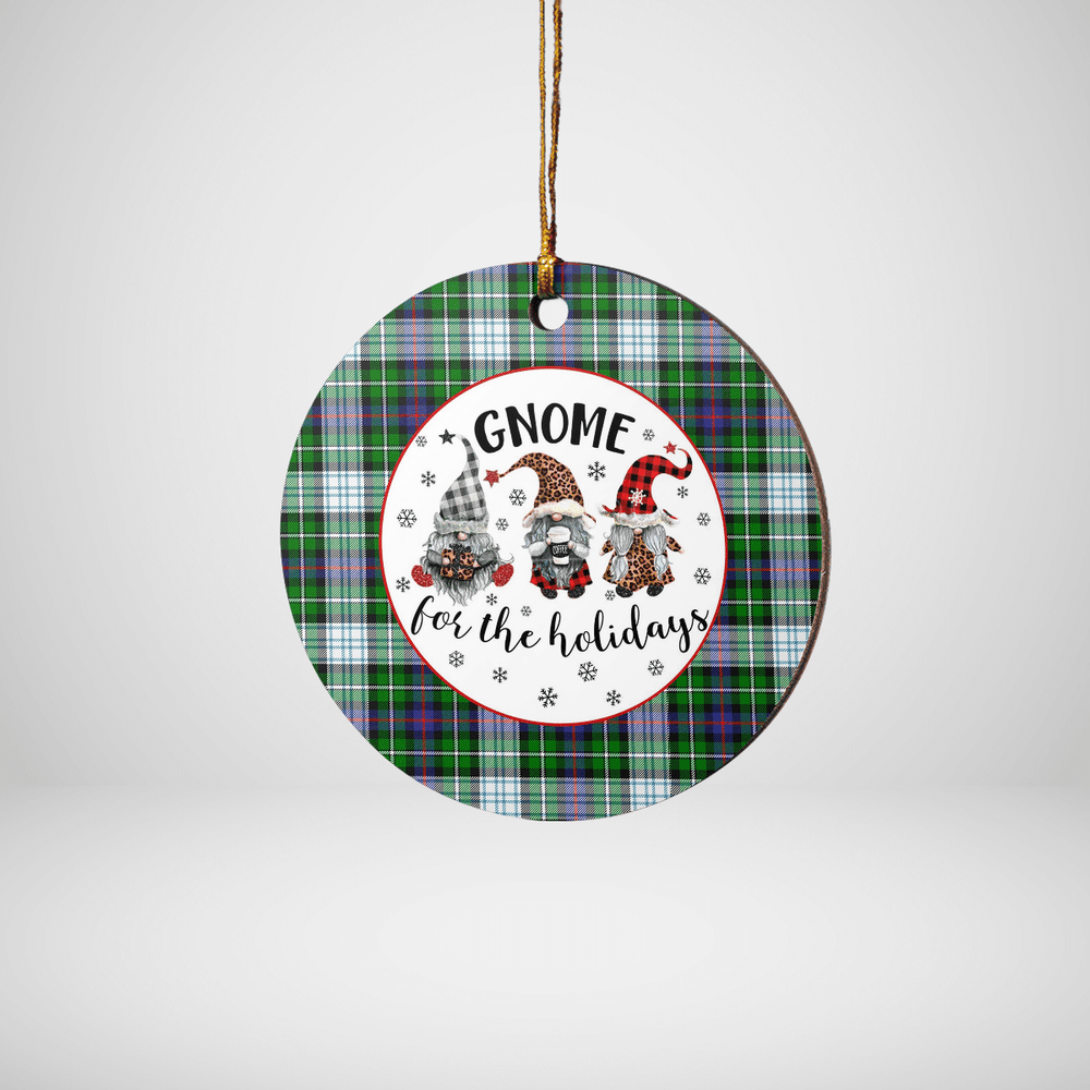 Clan MacKenzie Dress Modern Tartan Tartan Crest Gnome Round Ceramic Ornament YH87 MacKenzie Dress Modern Tartan Tartan Christmas
