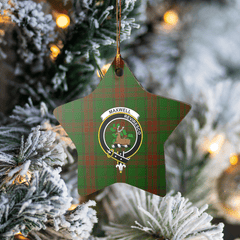 Clan Maxwell Hunting Tartan Crest Star Ceramic Ornament AK73 Maxwell Hunting Tartan Tartan Christmas