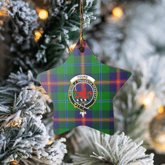 Clan Young Modern Tartan Crest Star Ceramic Ornament TY72 Young Modern Tartan Tartan Christmas