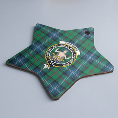 Clan Urquhart Ancient Tartan Crest Star Ceramic Ornament NW85 Urquhart Ancient Tartan Tartan Christmas