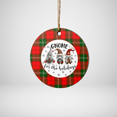 Clan Lennox Modern Tartan Tartan Crest Gnome Round Ceramic Ornament KZ17 Lennox Modern Tartan Tartan Christmas
