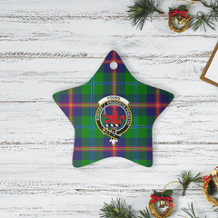 Clan Young Modern Tartan Crest Star Ceramic Ornament TY72 Young Modern Tartan Tartan Christmas