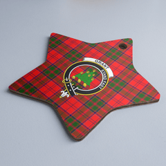 Clan Grant Modern Tartan Crest Star Ceramic Ornament GP19 Grant Modern Tartan Tartan Christmas