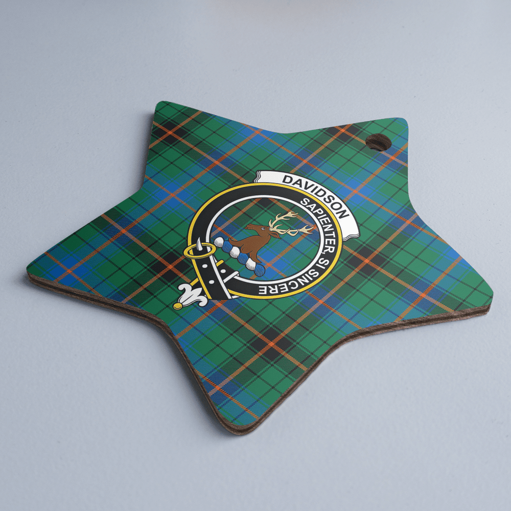 Clan Davidson Ancient Tartan Crest Star Ceramic Ornament GR83 Davidson Ancient Tartan Tartan Christmas